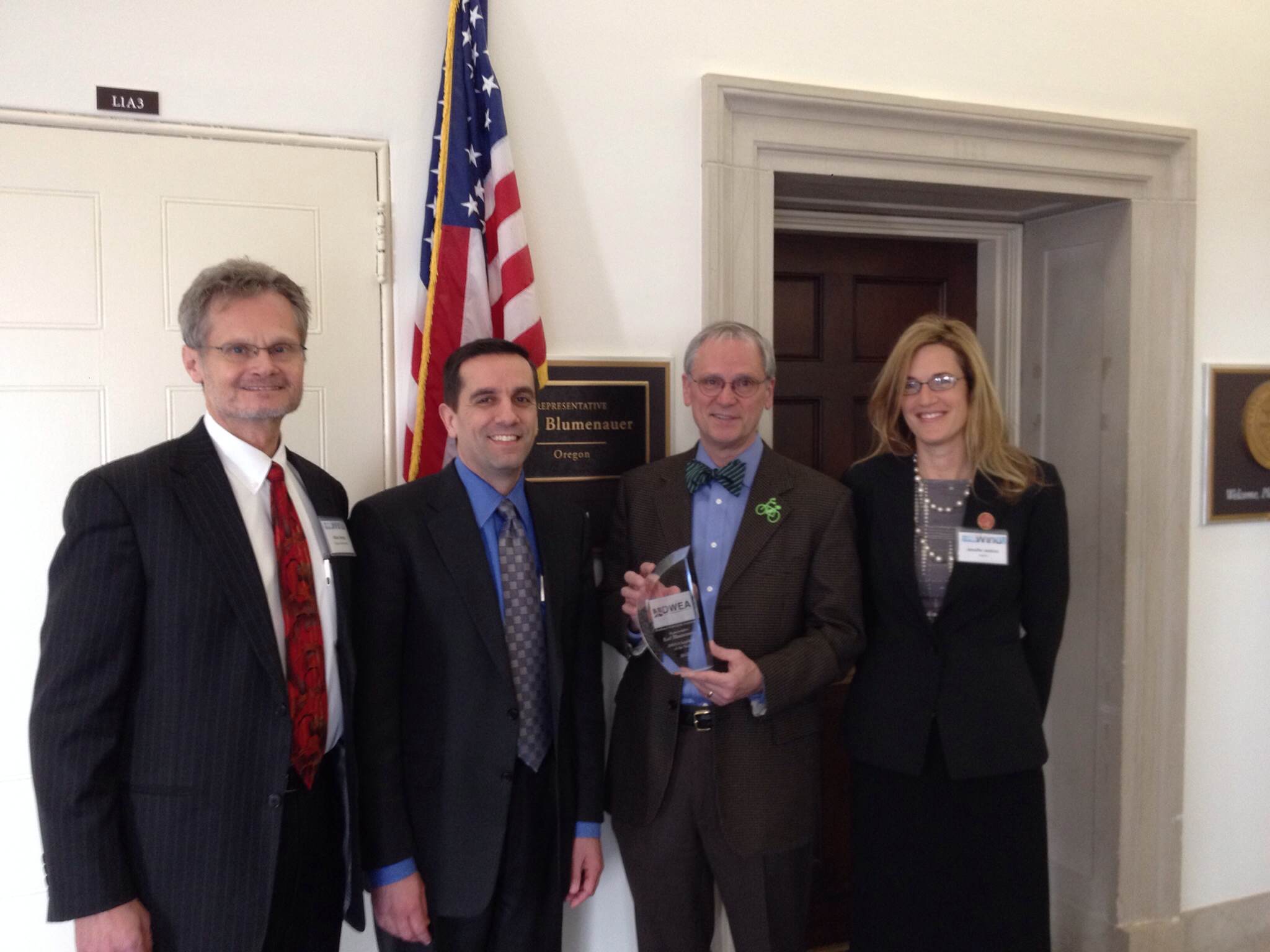 Blumenauer Receives Legislator of the Year Award from the Distributed Wind Energy Association